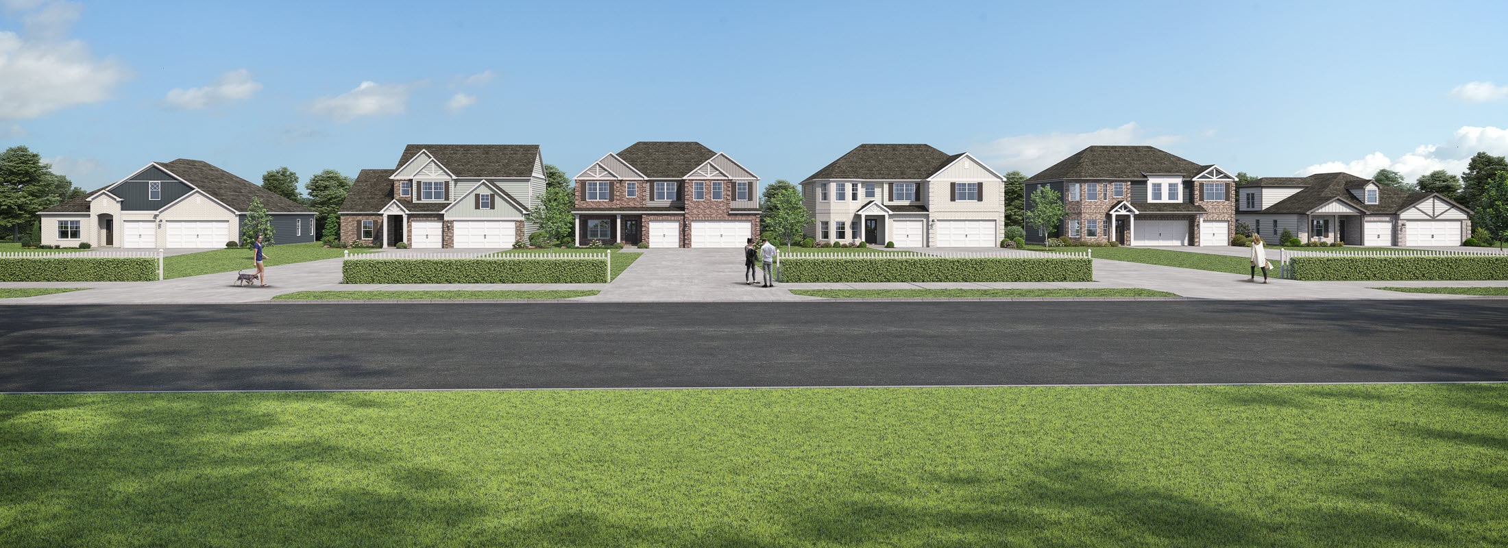 Bishop Meadows Streetscape 01 With People