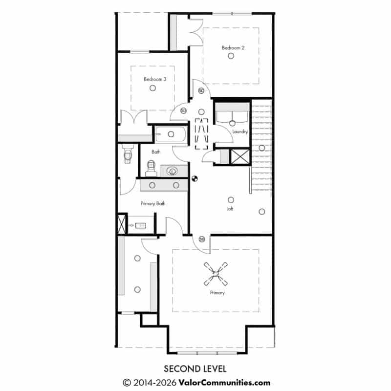 Azalea Sonata Floorplan Details - Valor Communities New Homes for Sale