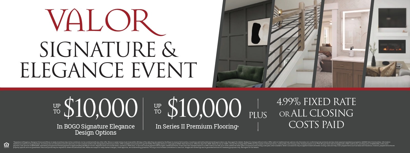 New home construction from Valor Communities