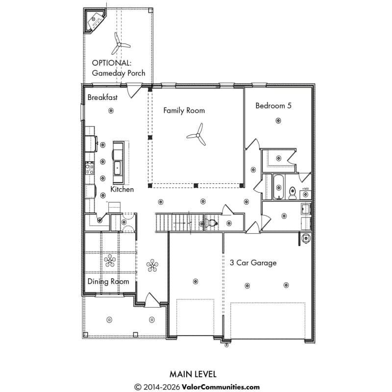 Rosemary II 5M2V Floorplan Details - Valor Communities New Homes for Sale